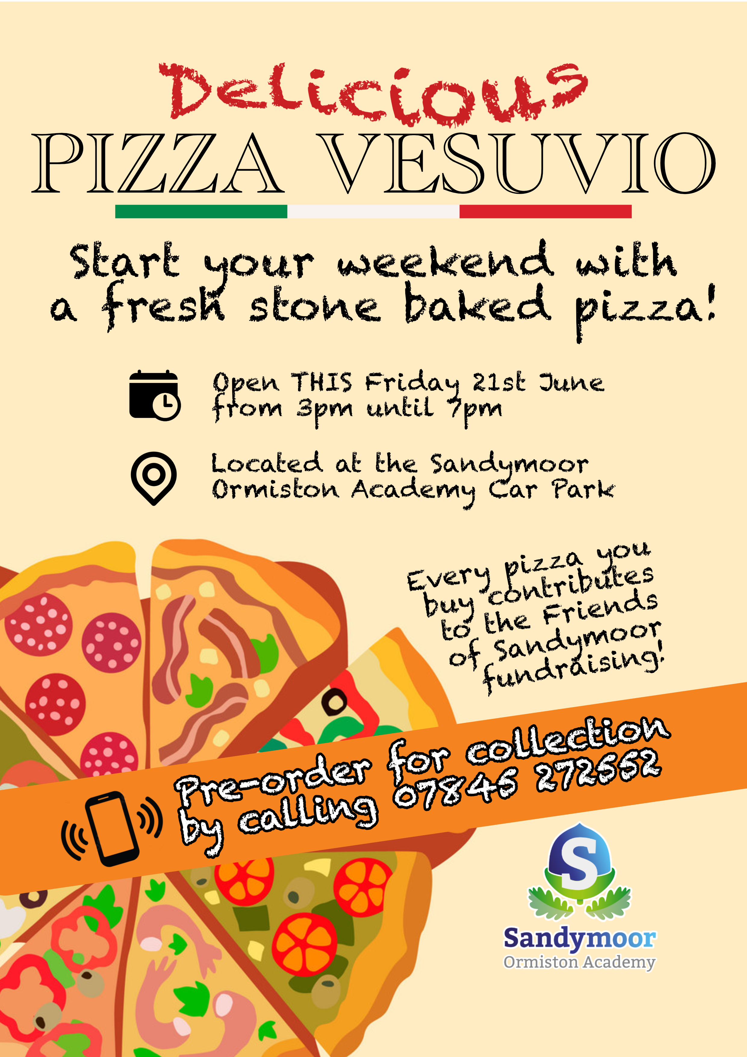 Vesuvio Pizza at Sandymoor! Vesuvio Pizza at Sandymoor!
